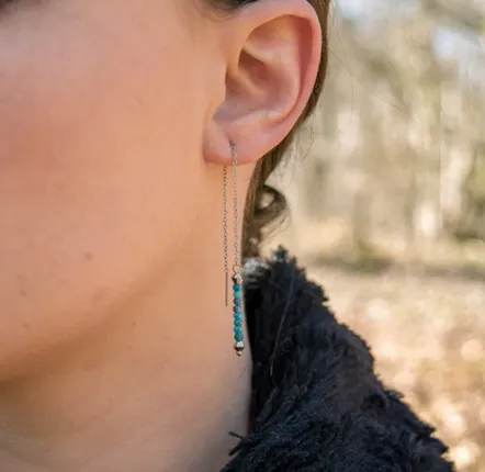 Gifts - Lumia Apatite Stone Drop Earrings - SLOYA