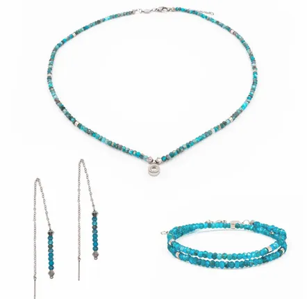 Gifts - Lumia Apatite Stone Necklace, Bracelet & Earrings Set - SLOYA