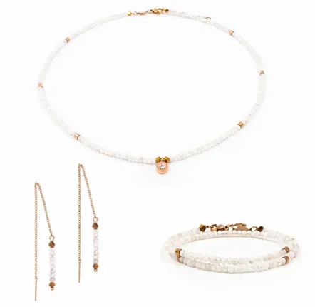 Gifts - Lumia Moonstone Necklace, Bracelet & Earrings Set - SLOYA