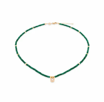 Gifts - Lumia Malachite Stone Necklace - SLOYA