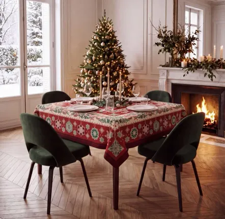 Linge de table textile - Nappe Noël en dentelle - BEAUVILLÉ