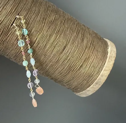 Bijoux - Boucle d'oreille de multi pierres fines- Magic - SOPHIE DESCHAMPS BIJOUX