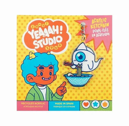 Decorative objects - Recycled acrylic “Yû - Ramen” keychain - YEAAAH! STUDIO