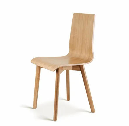 Chaises pour collectivités - Chaise minimaliste LUKA W en chêne - DELTA