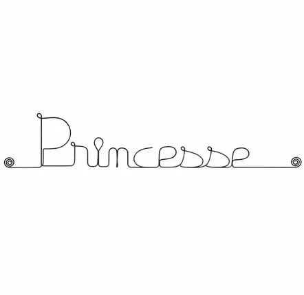 Cadeaux - Décoration Murale en Fil de Fer "Princesse" - à punaiser - Enfant - BIJOUX DE MUR
