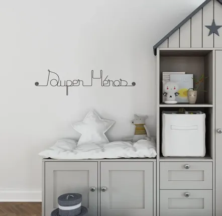 Cadeaux - Décoration Murale en Fil de Fer "Super Héros" - à punaiser - BIJOUX DE MUR