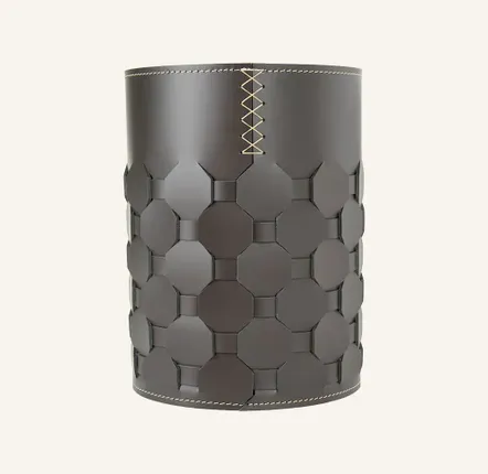 Corbeilles - Corbeille à papier en cuir régénéré tressé OTTO - LIMAC DESIGN