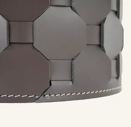 Corbeilles - Corbeille à papier en cuir régénéré tressé OTTO - LIMAC DESIGN