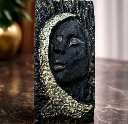 Unique pieces - Bog Oak Sculpture – Rectangle, 250x120x50 mm - GLASS4CANDLES