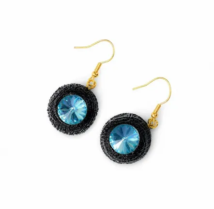 Jewelry - Bog Oak Earrings – Round, 12x12x10 mm - GLASS4CANDLES