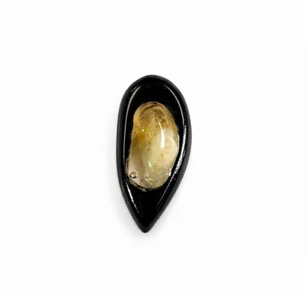 Jewelry - Bog Oak & Baltic Amber Pendant – 45x25x8 mm - GLASS4CANDLES