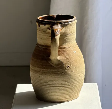 Ceramic - Antique beige matt terracotta carafe H24 L16 - OFFICE OBJETS