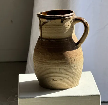 Ceramic - Antique beige matt terracotta carafe H24 L16 - OFFICE OBJETS