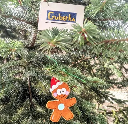 Children's decorative items - Handmade Felt Christmas Ornaments — Set of 5 - GUBERKA