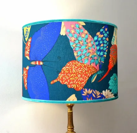 Table lamps - Butterfly and flower pattern lampshade - CHATEAU TALES