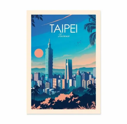 Poster - Art-Poster - Taipei Taiwan - Studio Inception - WALL EDITIONS