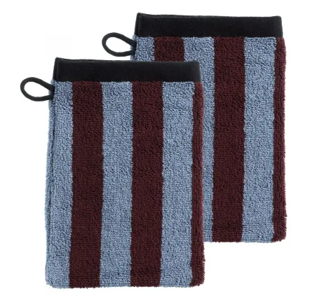 Autres linges de bain - Lot de 2 gants de toilette Charly Myrtille 15 x 21 - LA CERISE SUR LE GATEAU