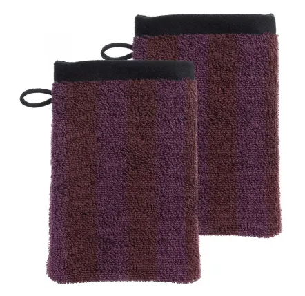 Autres linges de bain - Lot de 2 gants de toilette Charly Figue 15 x 21 - LA CERISE SUR LE GATEAU