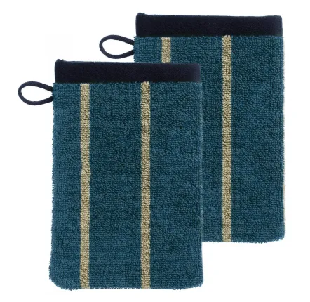 Autres linges de bain - Lot de 2 gants de toilette Charly Abyss 15 x 21 - LA CERISE SUR LE GATEAU