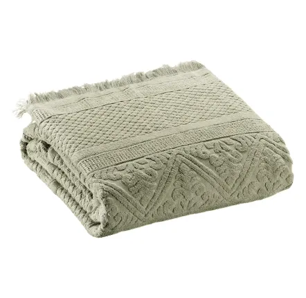 Autres linges de bain - Drap de bain Zoe Tilleul 100 x 180 - MAISON VIVARAISE - SDE VIVARAISE WINKLER