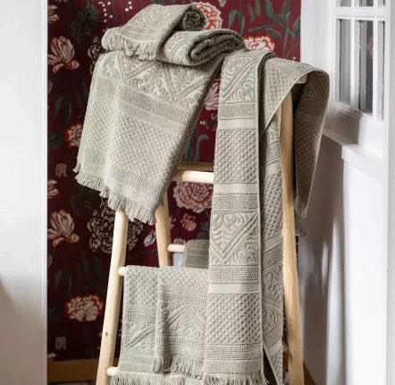 Autres linges de bain - Drap de bain Zoe Tilleul 100 x 180 - MAISON VIVARAISE - SDE VIVARAISE WINKLER