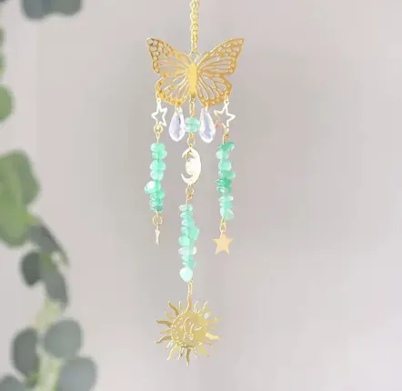 Objets design - Attrape-soleil Papillon Soluna Aventurine - MANDALASHOP