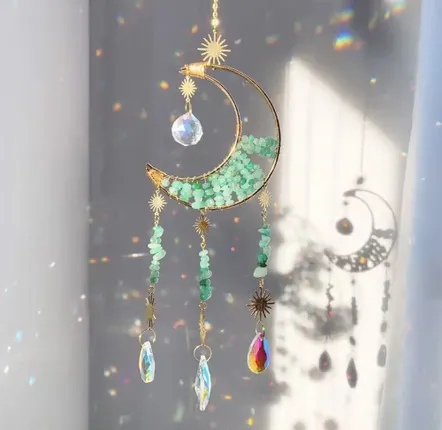 Objets design - Attrape-soleil Lune Mystique Aventurine - MANDALASHOP