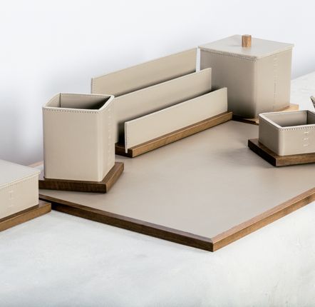 Sets de bureaux  - ENSEMBLES DE BUREAU EN CUIR ET ACCESSOIRES - RABITTI1969 BY GIOBAGNARA