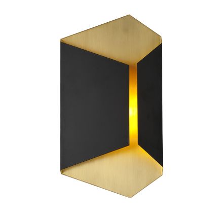 Hotel bedrooms - Origami Sconce in Brushed Brass and Matt Black Lacquered - DUISTT