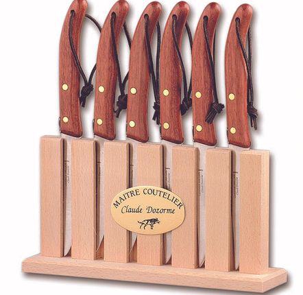 Couverts & ustensiles de cuisine - Couteaux Grillades Laguiole par Claude Dozorme - Coffret de 6 couteaux - LAGUIOLE CLAUDE DOZORME