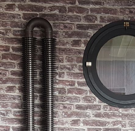 Decorative Ironwork - Industrial radiator TUBE-FINTS double - TUBE AILETTES PAR CHAUFFAGE DECOR - RADIATEURS DESIGN SUR STOCK