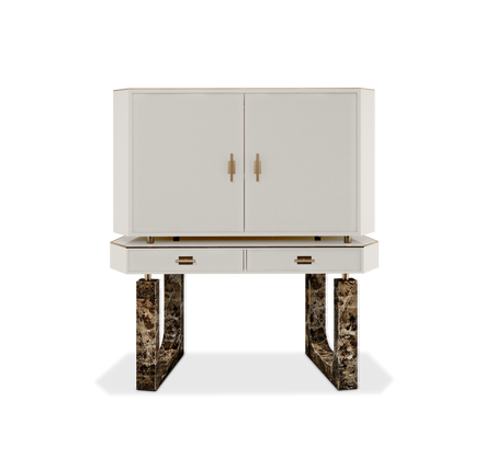 Bibliothèques - Lincoln Drink Cabinet Handmade by Porus Studio - PORUS STUDIO