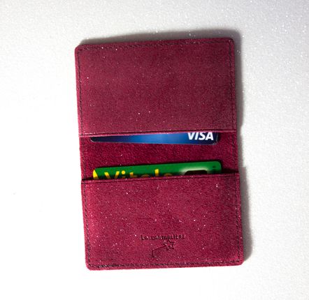 Petite maroquinerie - Etui à cartes Double en cuir Pailleté - LA CARTABLIÈRE