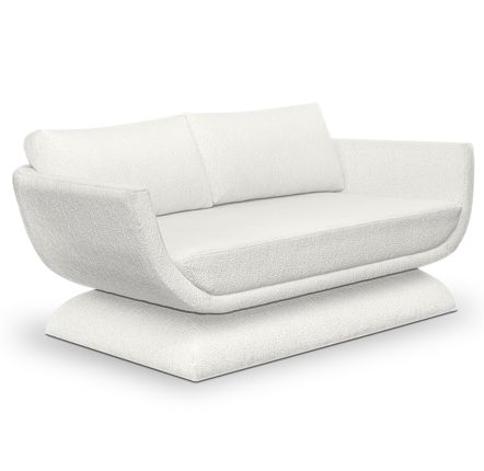 Canapés pour collectivités - Canapé 3 places Oscar assise fixe avec acoudoirs tissu COM/COL option - DUISTT