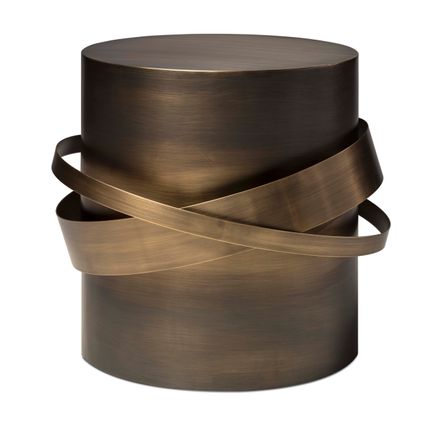 Tables for hotels - Round Accent Table Orbit, Brass with Bronze Gradient Finish,Portugal - DUISTT