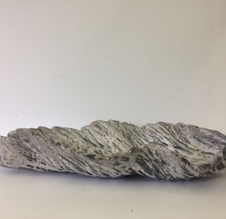 Ceramic - Raku Ceramic White Leaf Cup - BARBARA BILLOUD