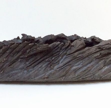 Céramique - Feuille céramique Raku noir "Black magic" - BARBARA BILLOUD