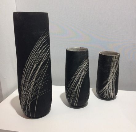 Ceramic - Raku Ceramic Vase "Grass" - BARBARA BILLOUD