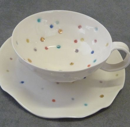 Objets de décoration - PORCELAINE FAITE À LA MAIN AVEC DES PIXELS COLORÉS ET DORÉS - POTOMAK STUDIO