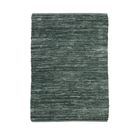 Tapis - TAPIS SKIN - En cuir tressé bleu gris 120x170 - ALECTO TAPIS
