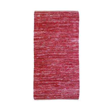 Rugs - SKIN RUG - Burgundy woven leather rug 60x120 - ALECTO TAPIS