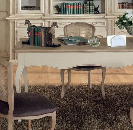 Writing desks - PR621 - French Provincial writing desk with 3 drawers and oak top - INTERIORS ITALIA
