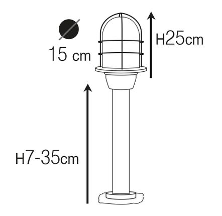 Outdoor floor lamps - Brass collumn light 64 (from 7 cm Height to 3m) - ANDROMEDA LIGHTING