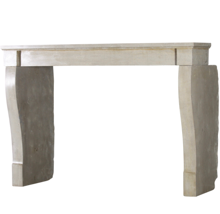 Fireplaces - Timeless Vintage European Beige Limestone Fireplace Surround - MAISON LEON VAN DEN BOGAERT