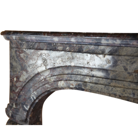 Decorative objects - Grey Antique Marble Fireplace Surround - MAISON LEON VAN DEN BOGAERT