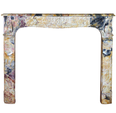 Fireplaces - Parisian Antique Vendôme Marble Fireplace Surround - MAISON LEON VAN DEN BOGAERT