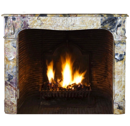 Fireplaces - Parisian Antique Vendôme Marble Fireplace Surround - MAISON LEON VAN DEN BOGAERT