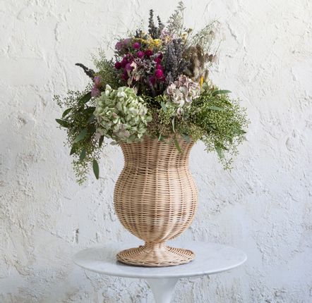 Vases - Rattan Olympia Vase - MAHE HOMEWARE