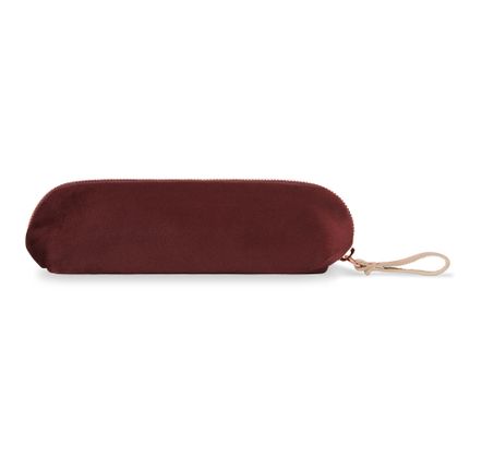 Clutches - Satin-nylon velvet embroidered quote pencil case - BIEN MOVES