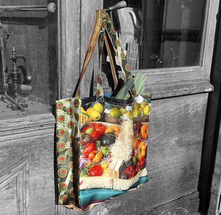 Bags and totes - Shopping bag "Peppers – Tomatoes" - MARON BOUILLIE
